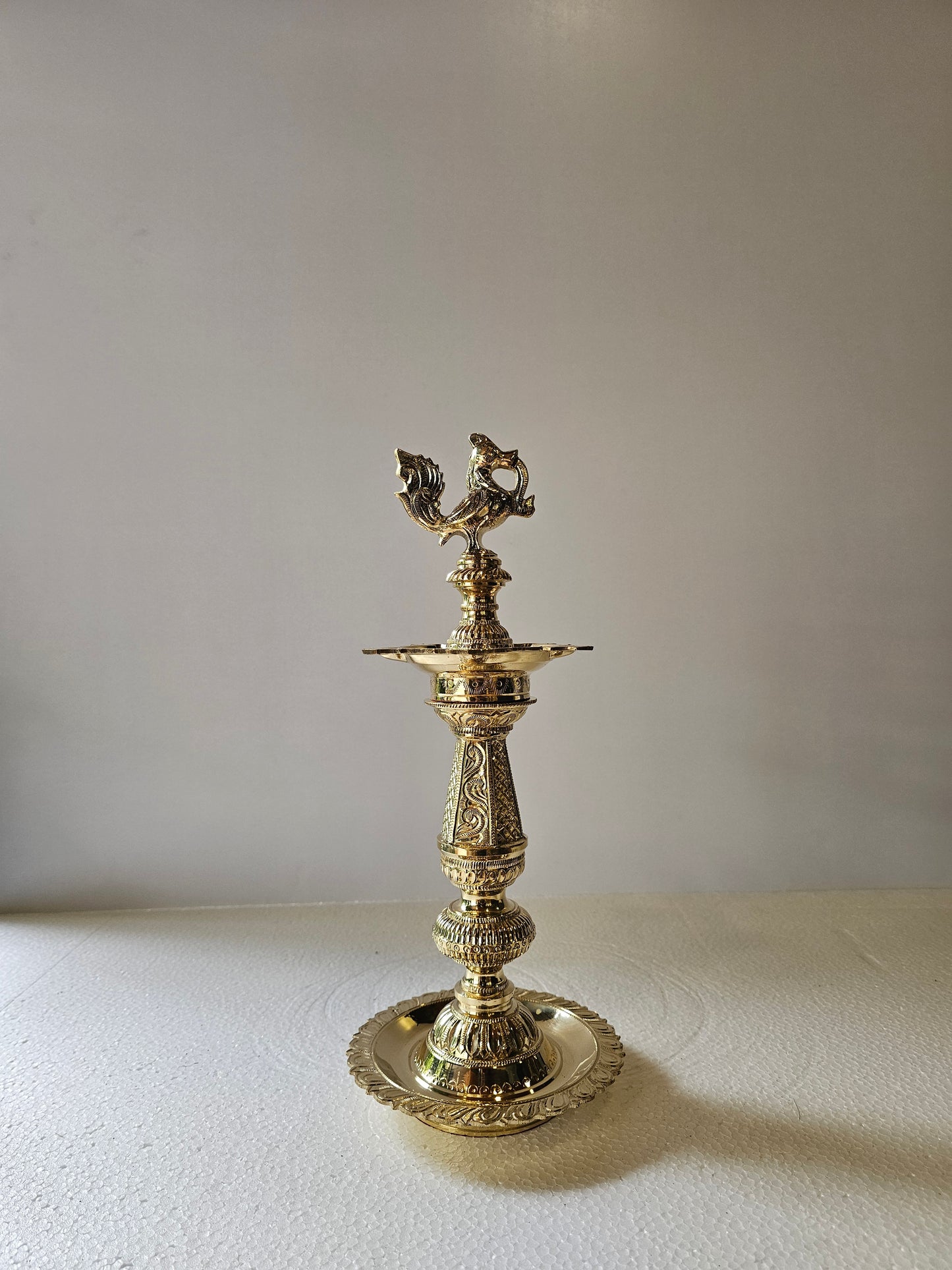 13" Celestial Bird Lamp in Bronze