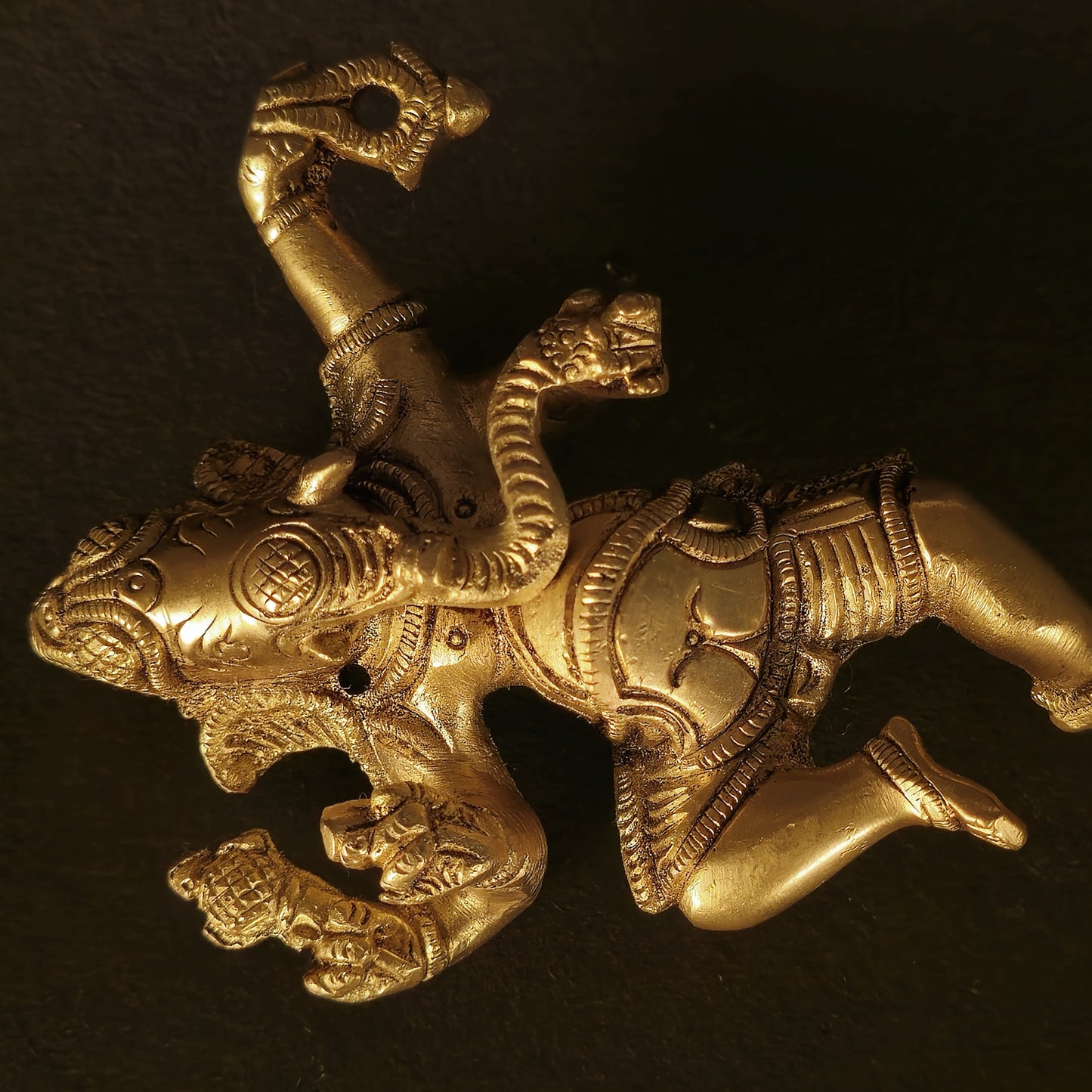 11" Ganesha Spoon In Brass