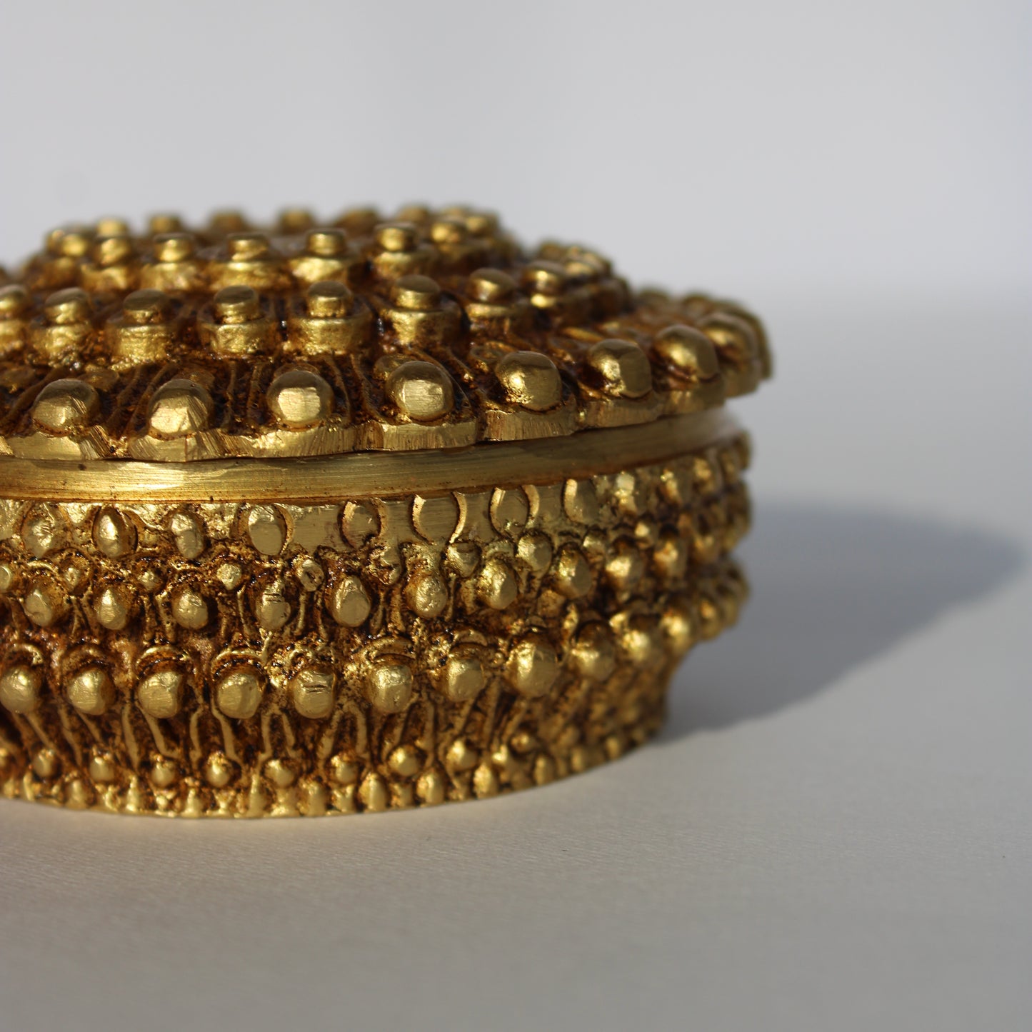 2" Kumkum Box In Brass.