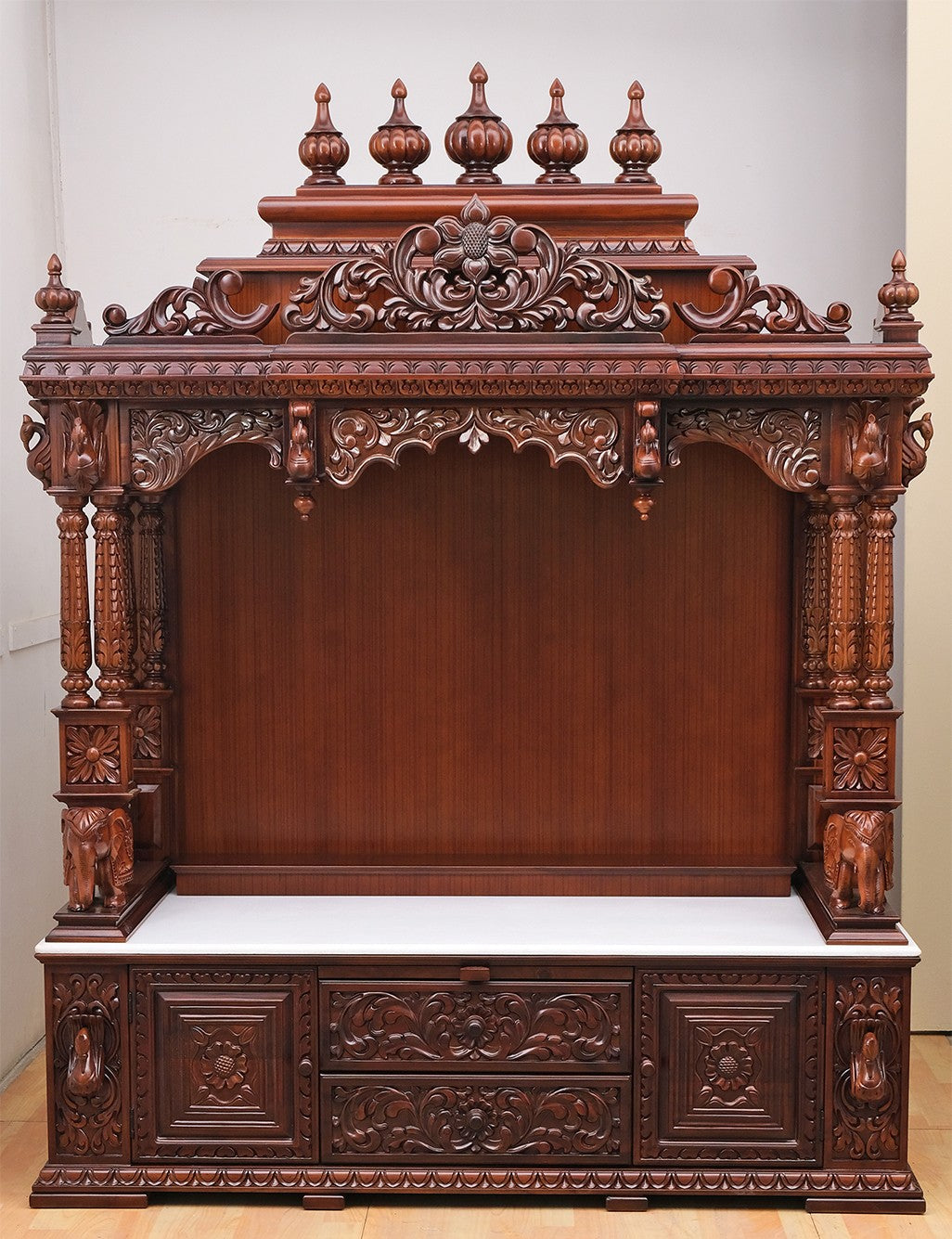 80" Mandir in Teak Wood