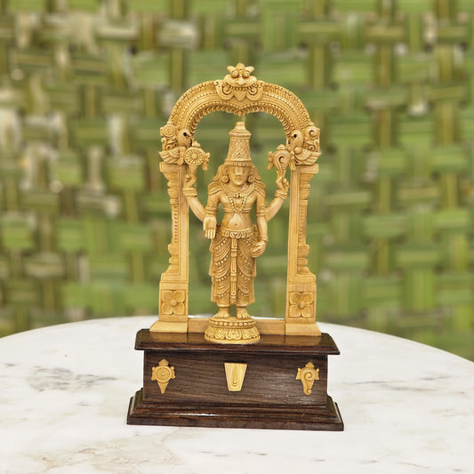 13" Venkateswara Swamy with arch in Sandal Wood