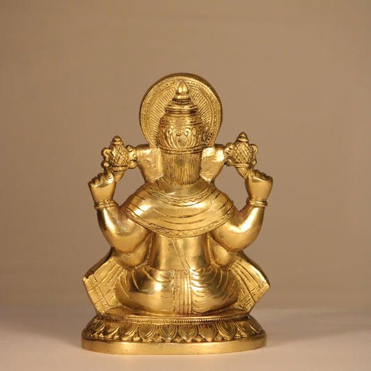 Ganesha Brass Idol | Traditional South Indian Design | 10 Inch
