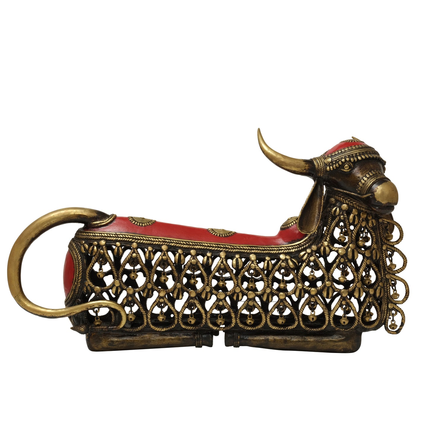 24" Jaali Nandi in Tribal Art