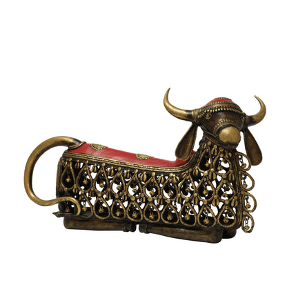 24" Jaali Nandi in Tribal Art