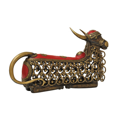 24" Jaali Nandi in Tribal Art