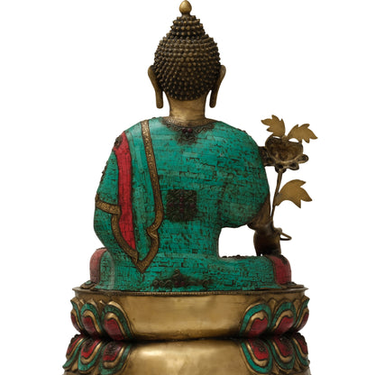 38"  Buddha Sitting in Brass