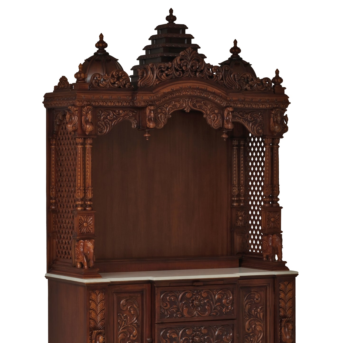 Pooja Mandir Cabinet Style In Teak wood