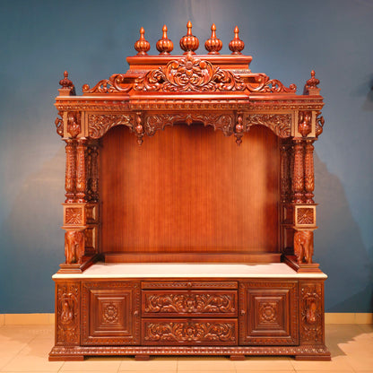 60" Pooja Mandir In Teak Wood