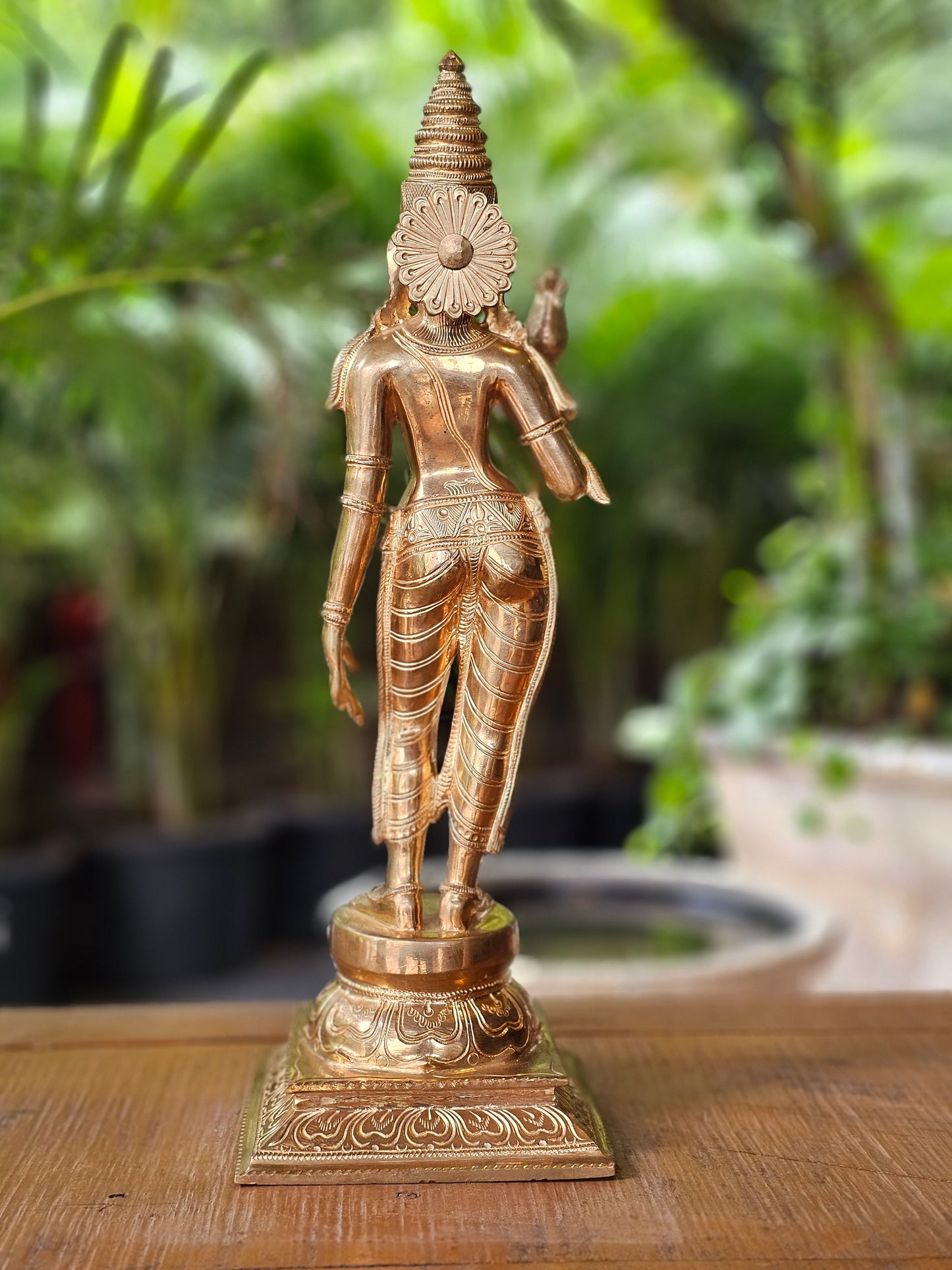 21" Parvati Devi Standing in Bronze
