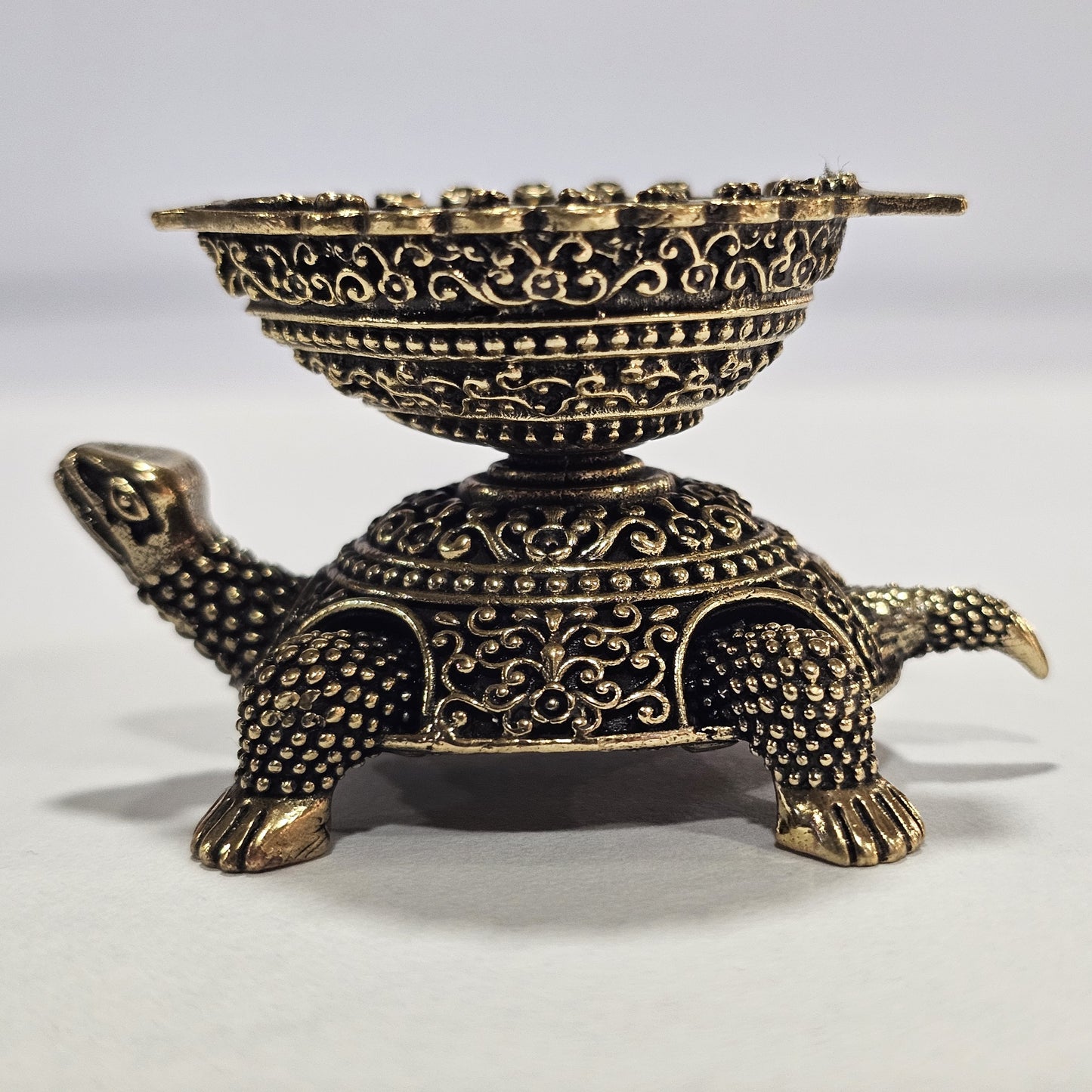 3" Tortoise diya  In Brass