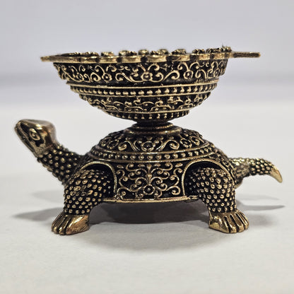 3" Tortoise diya  In Brass