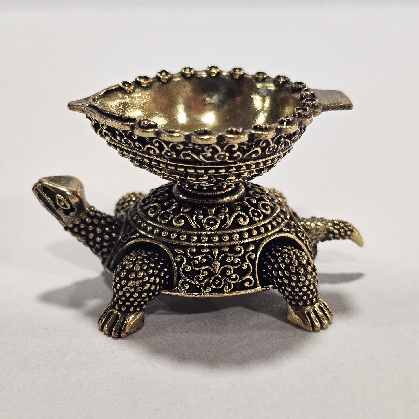 3" Tortoise diya  In Brass