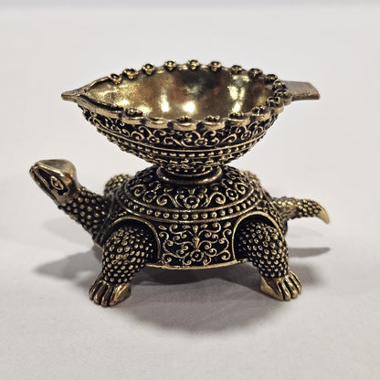 3" Tortoise diya  In Brass