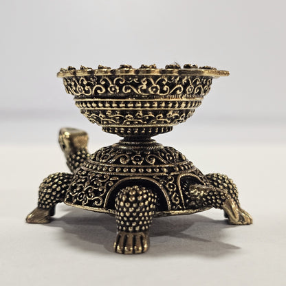 3" Tortoise diya  In Brass