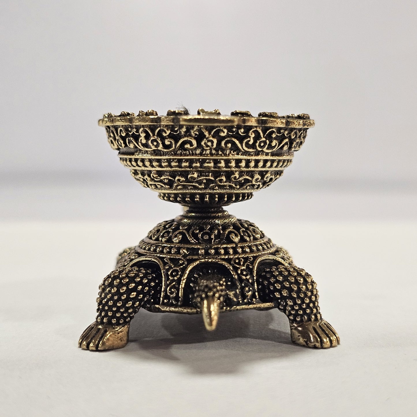 3" Tortoise diya  In Brass