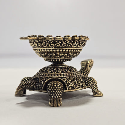 3" Tortoise diya  In Brass