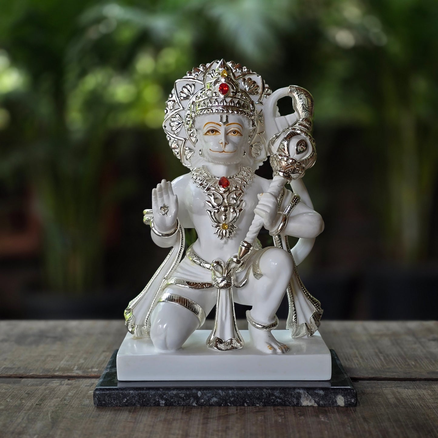 13' Abhaya Hasta Hanuman in Culture Marble