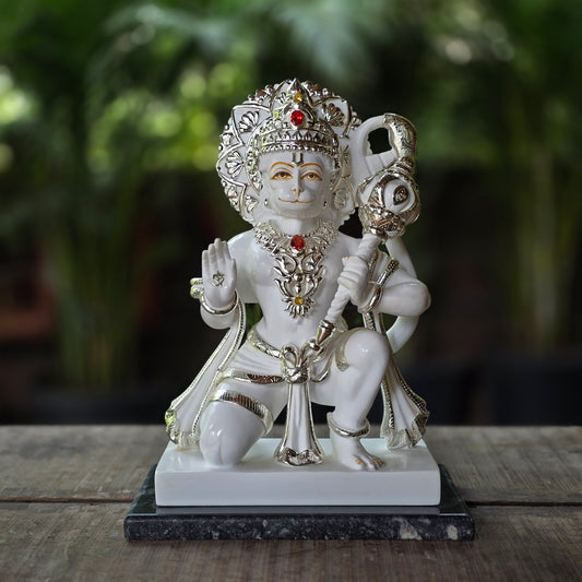 13' Abhaya Hasta Hanuman in Culture Marble