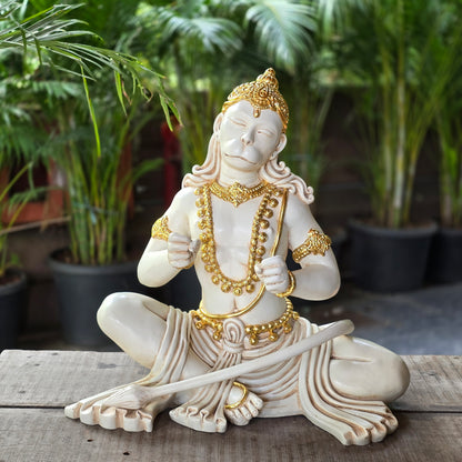 21"  Dhyana Hanuman in Culture Marble