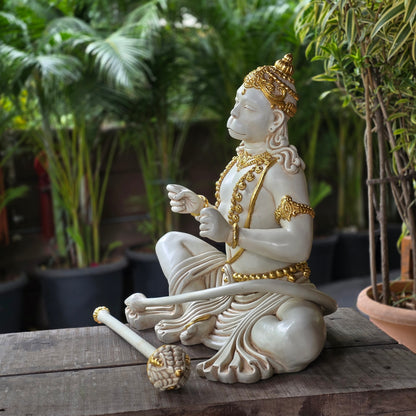 21"  Dhyana Hanuman in Culture Marble