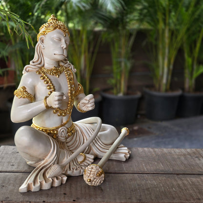 21"  Dhyana Hanuman in Culture Marble