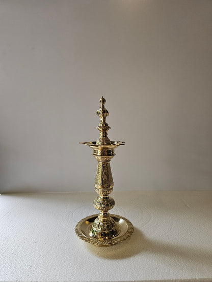 13" Celestial Bird Lamp in Bronze