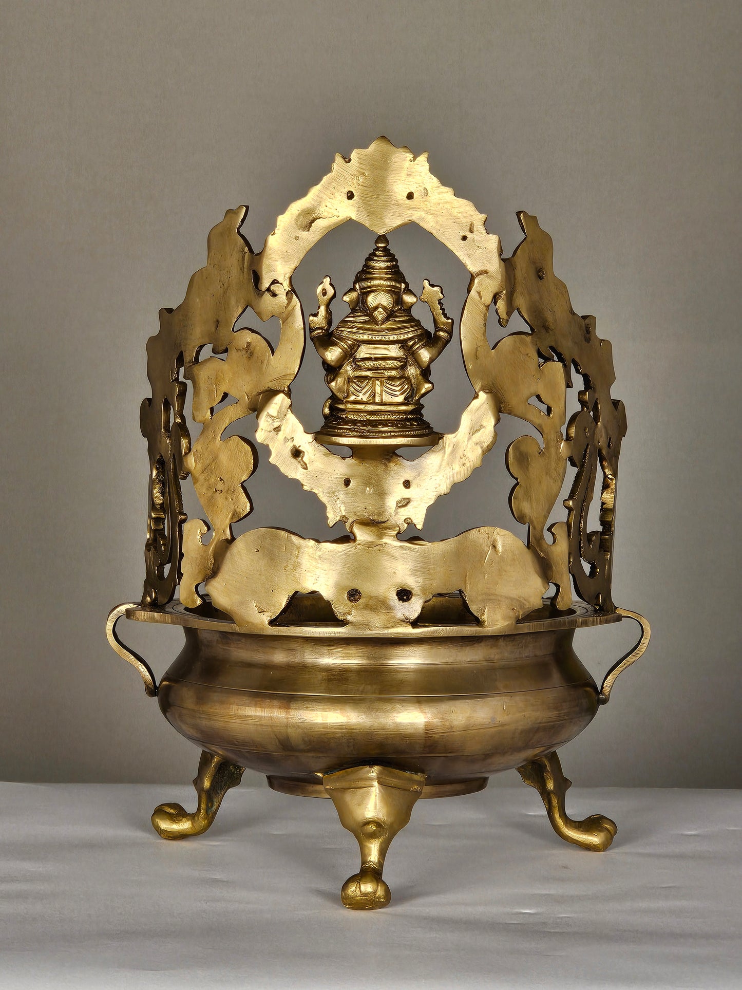 13" Ganesh Urli  in Bronze