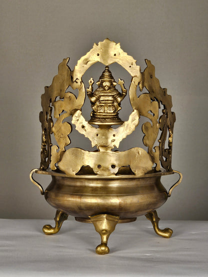 13" Ganesh Urli  in Bronze