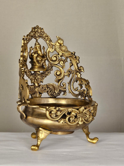 13" Ganesh Urli  in Bronze