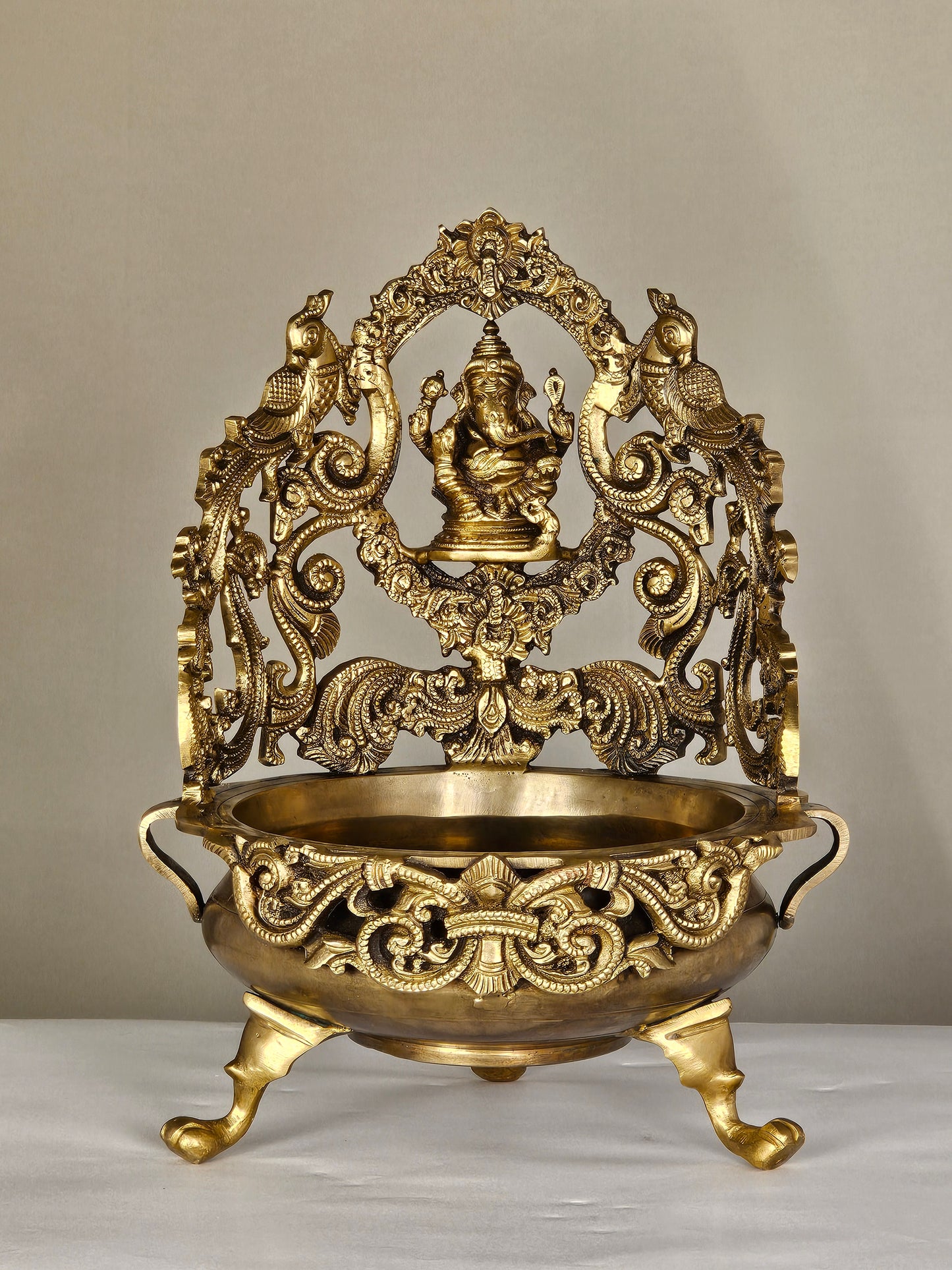 13" Ganesh Urli  in Bronze