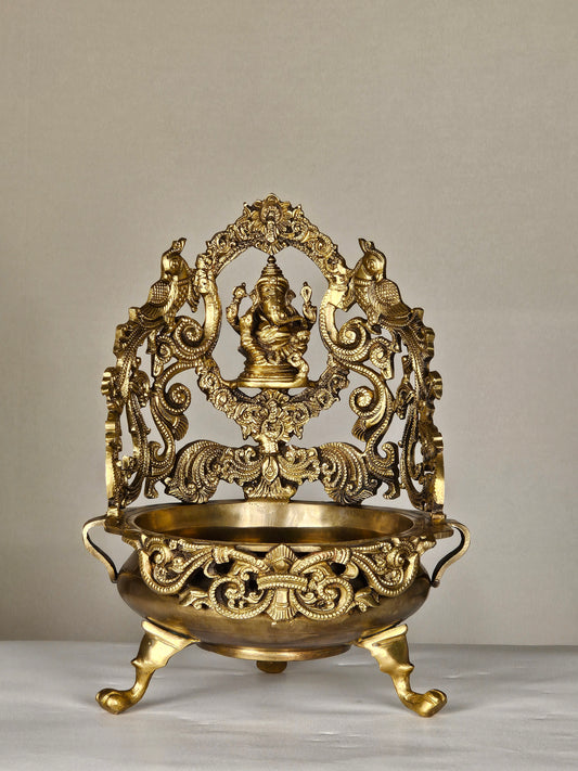 13" Ganesh Urli  in Bronze