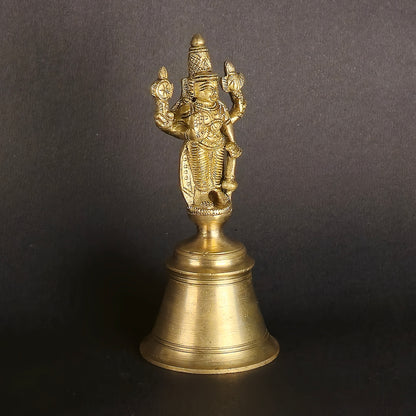 7" Vishnu Bell In Brass.