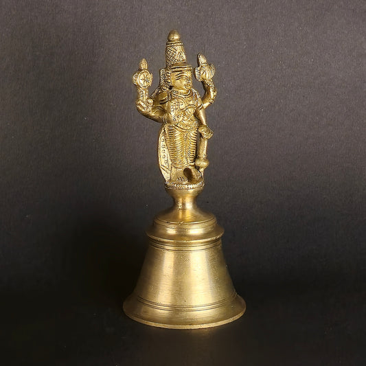 7" Vishnu Bell In Brass.