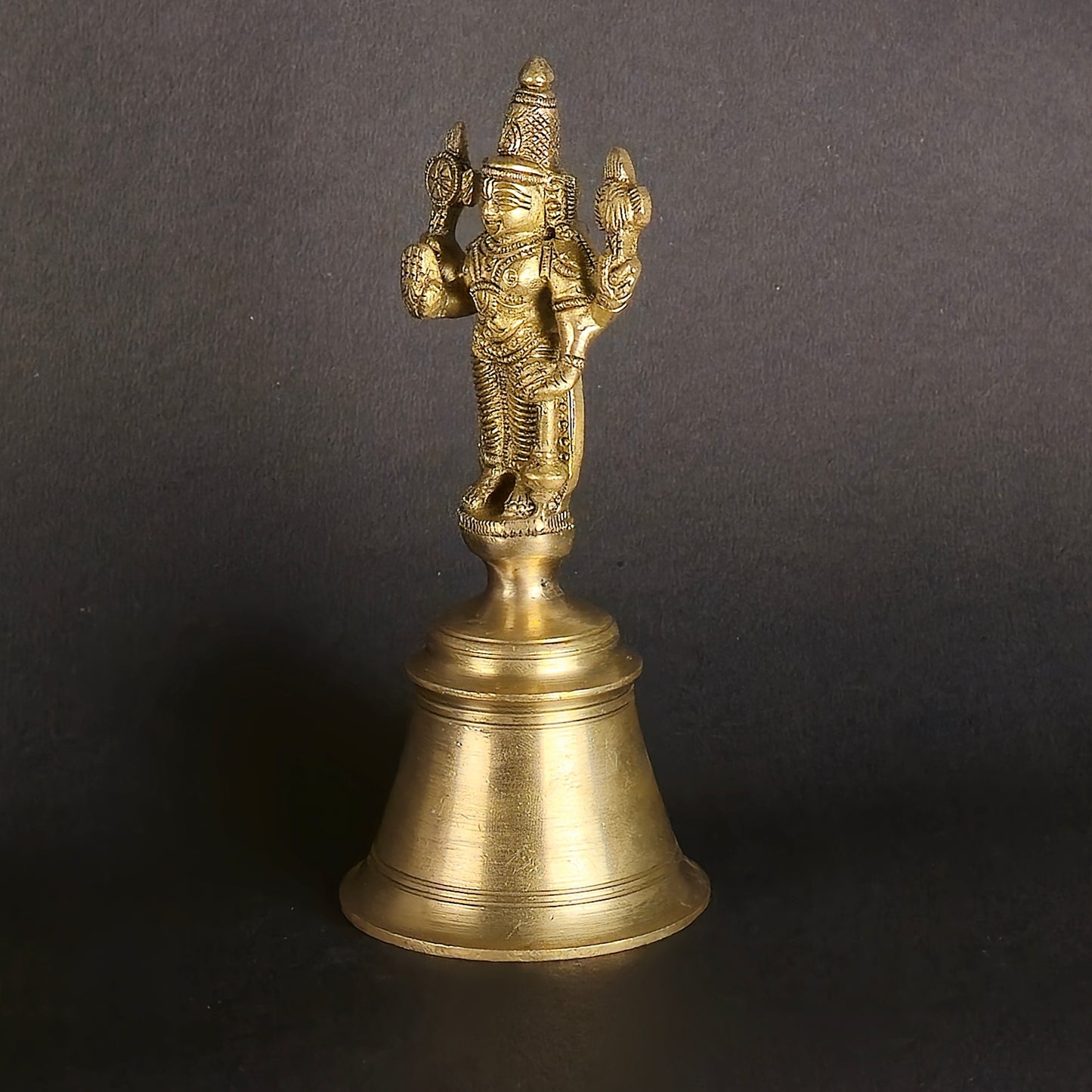 7" Vishnu Bell In Brass.
