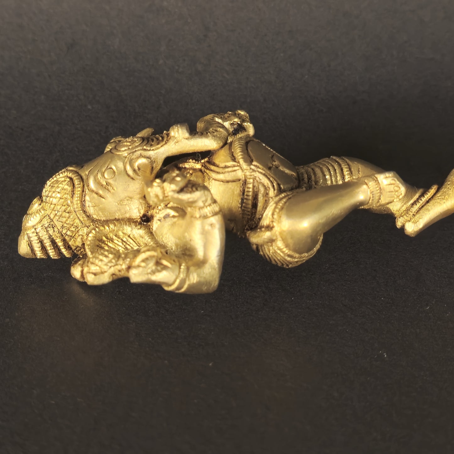 11" Ganesha Spoon  In Brass