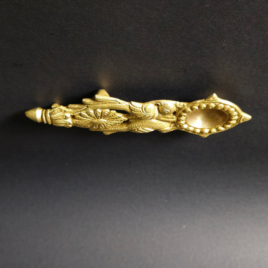 1" Double Parrot Diya In Brass