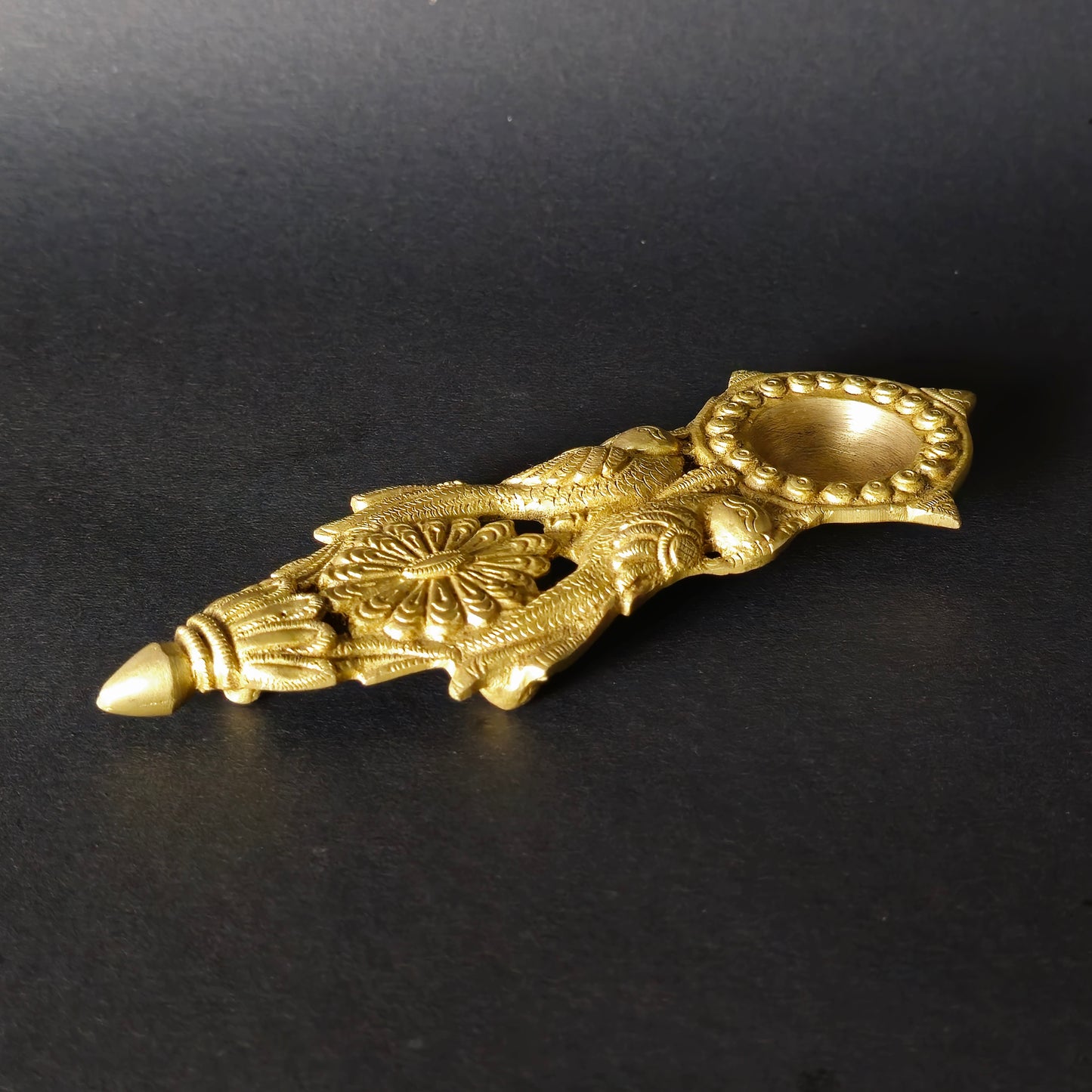 1" Double Parrot Diya In Brass