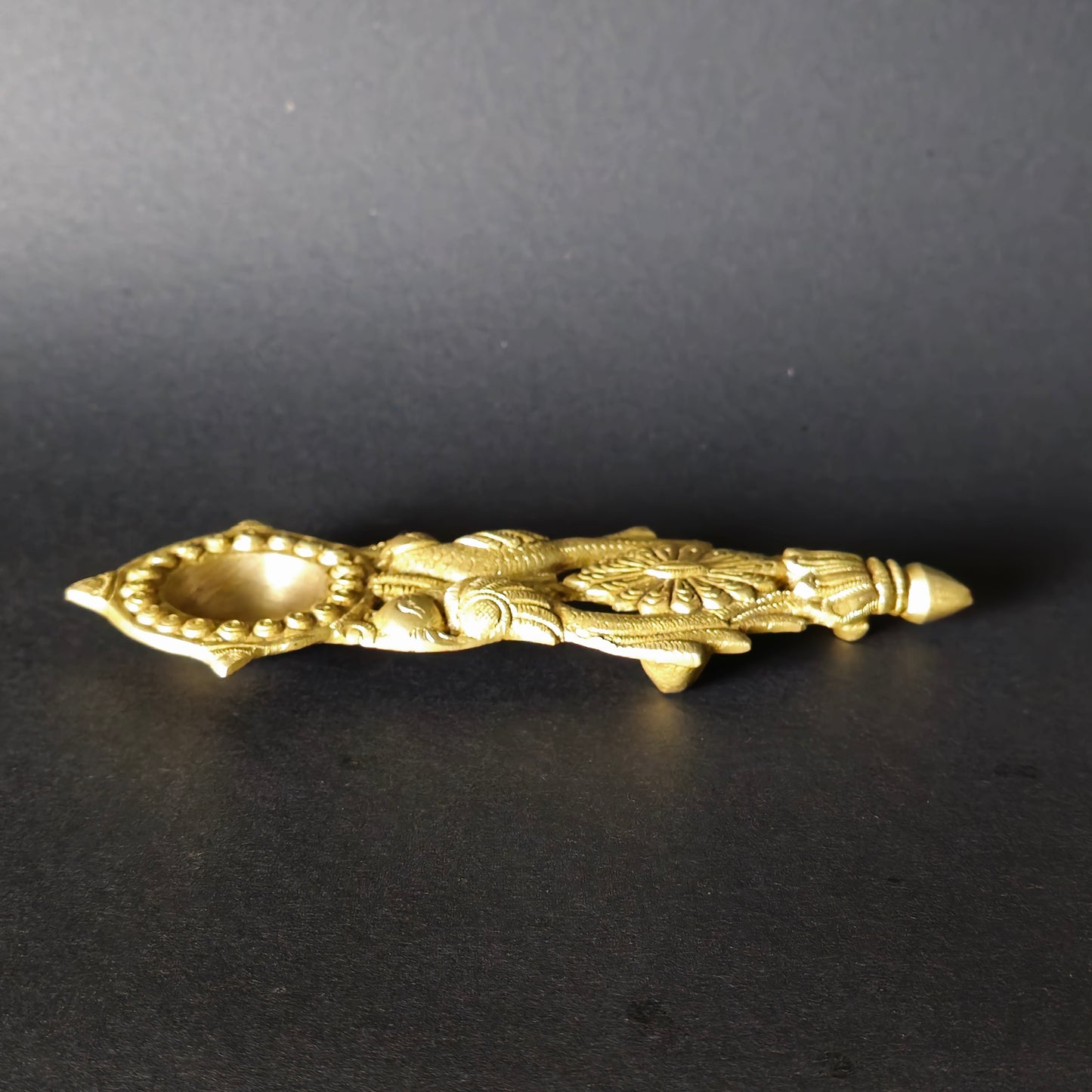 1" Double Parrot Diya In Brass