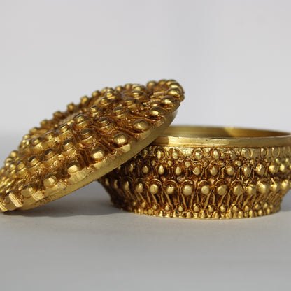 2" Kumkum Box  In Brass.