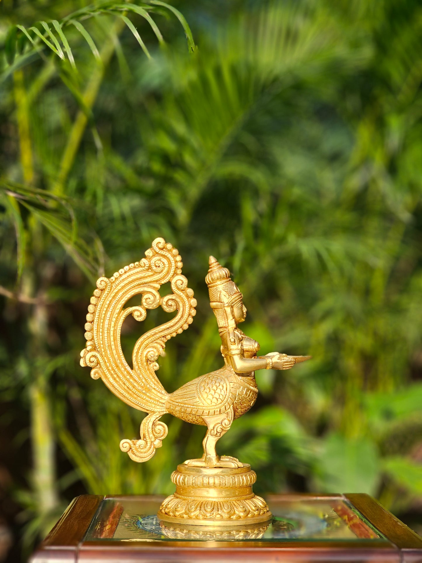 12" Decorative Lamp Lady Bird Design in Brass