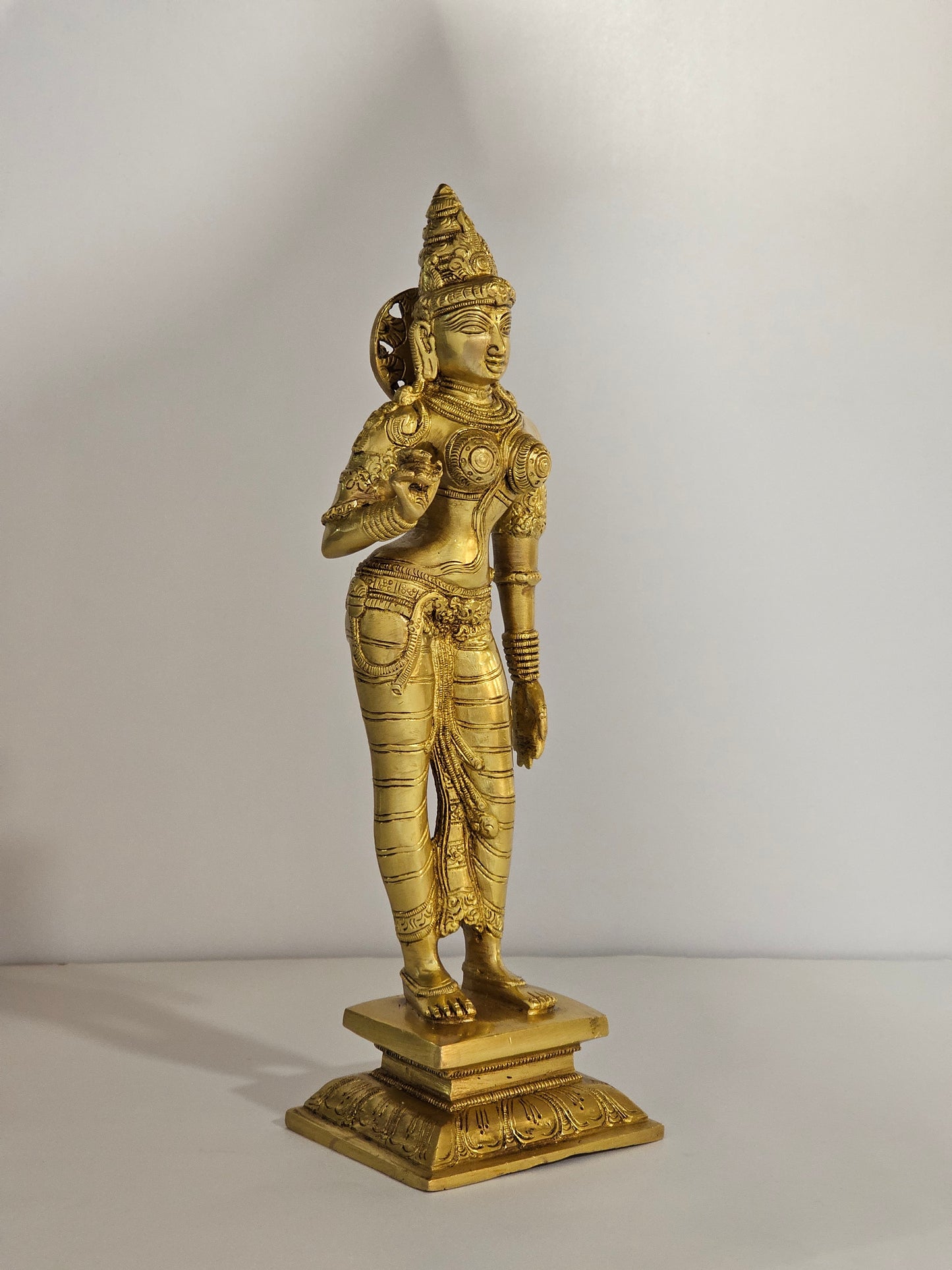 13" Parvati Devi in Brass