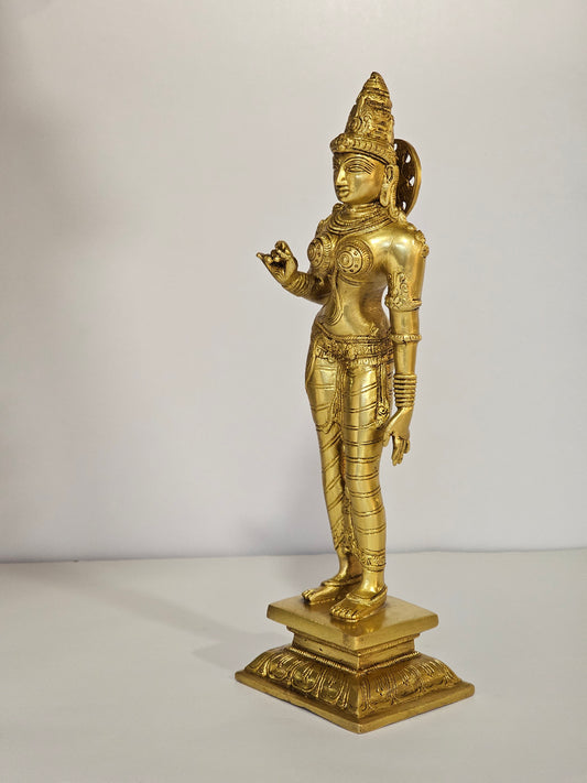 13" Parvati Devi in Brass
