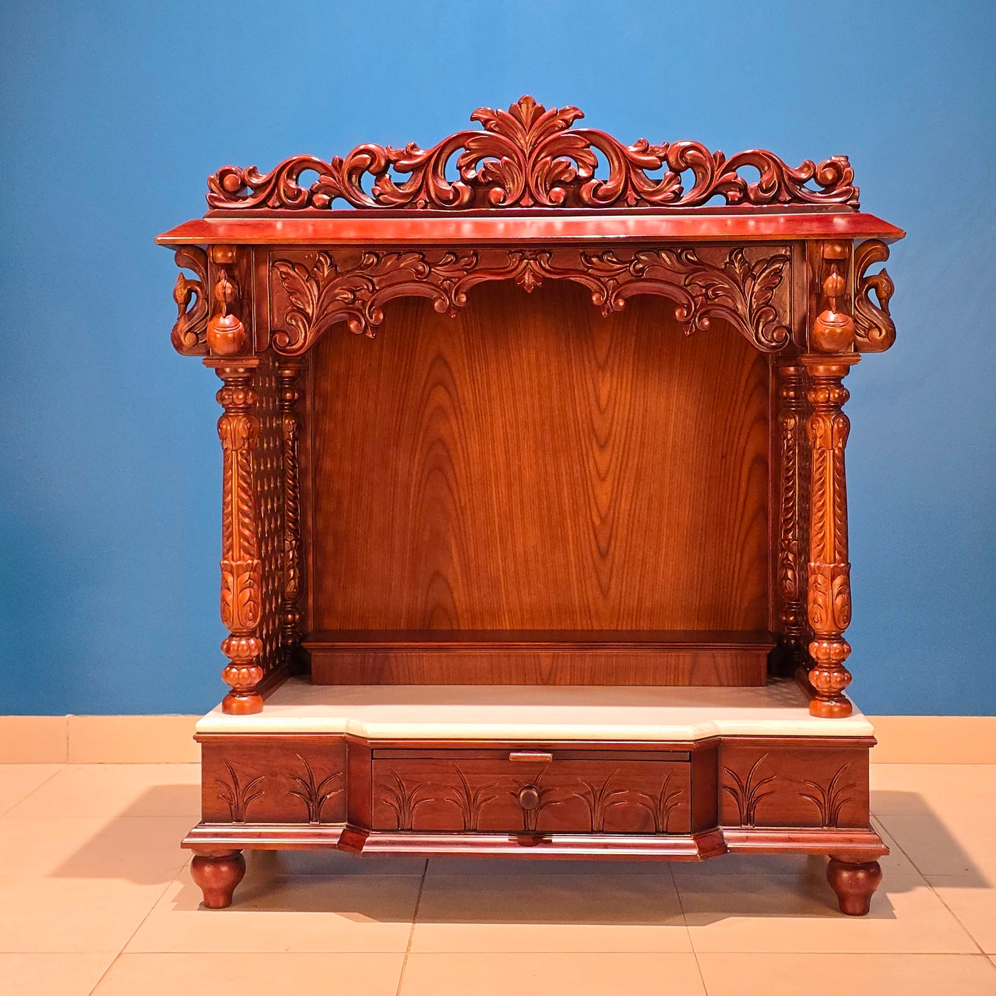 33" Pooja Mandir In Teak Wood