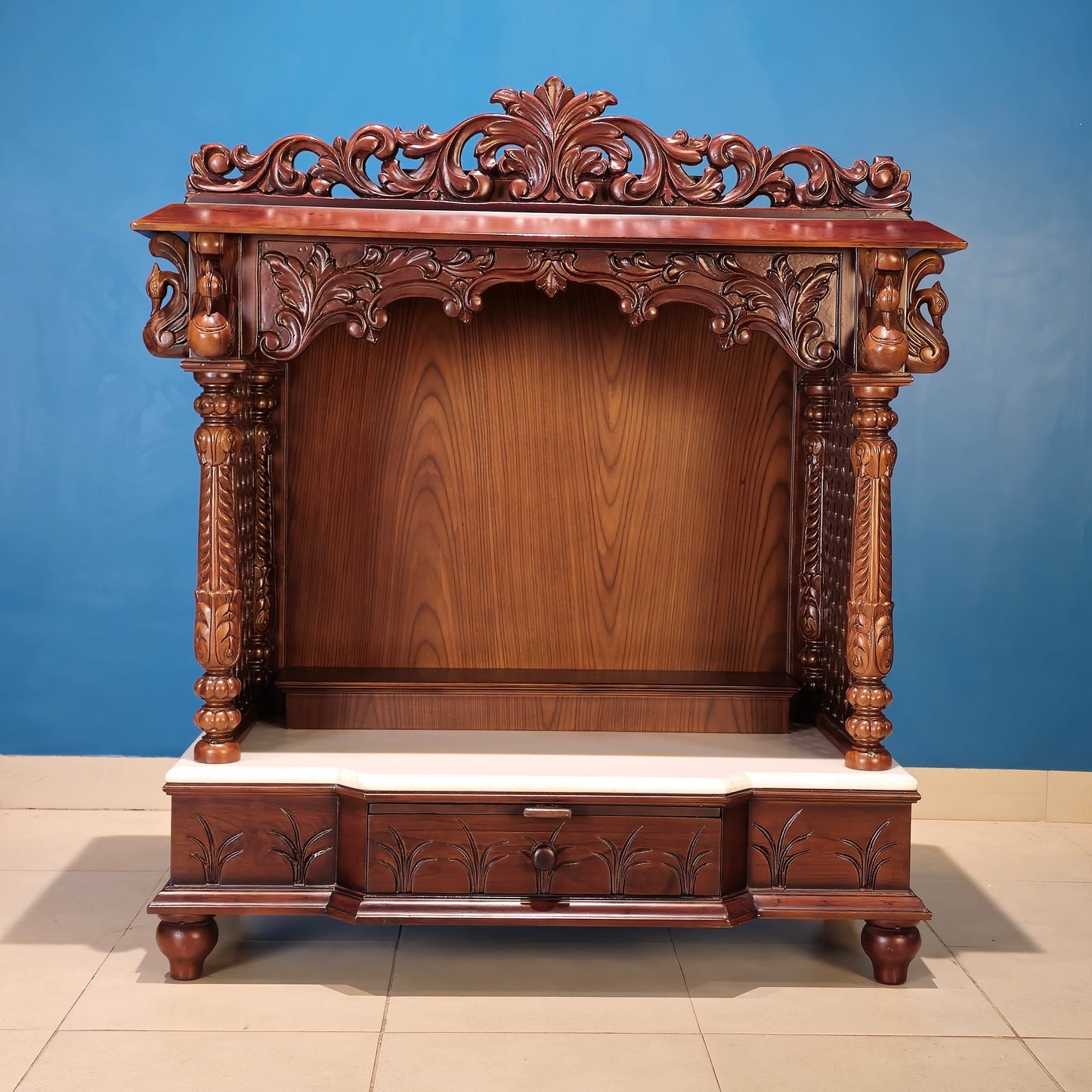 33" Pooja Mandir In Teak Wood