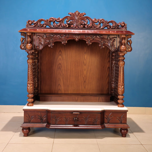 33" Pooja Mandir In Teak Wood