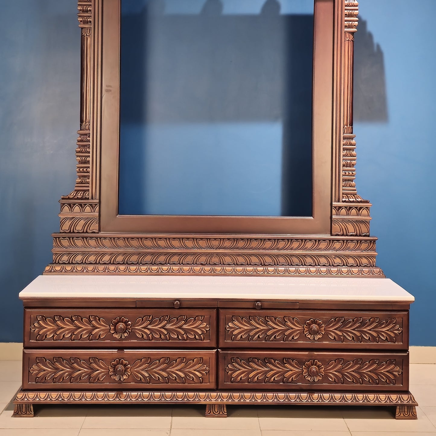 80" Pooja Mandir in Teak Wood