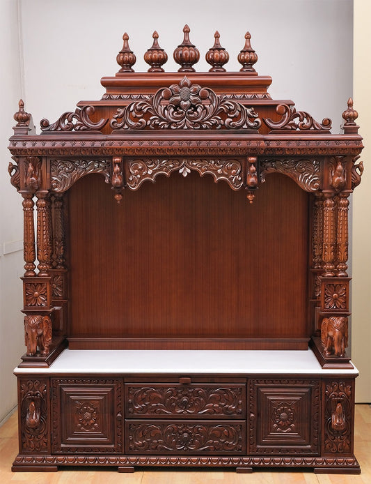 80" Mandir in Teak Wood
