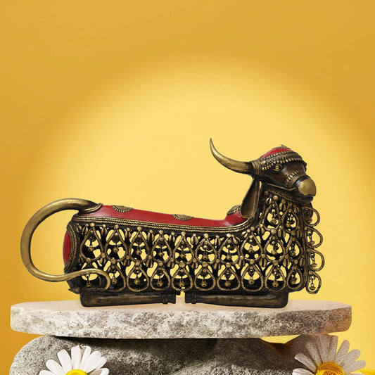 24" Jaali Nandi in Tribal Art